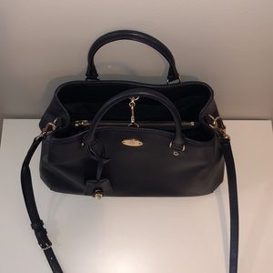 COACH NAVY BLUE MARGOT CARRY ALL SATCHEL HANDBAG